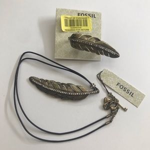 NWT FOSSIL Necklace w/matching Ring